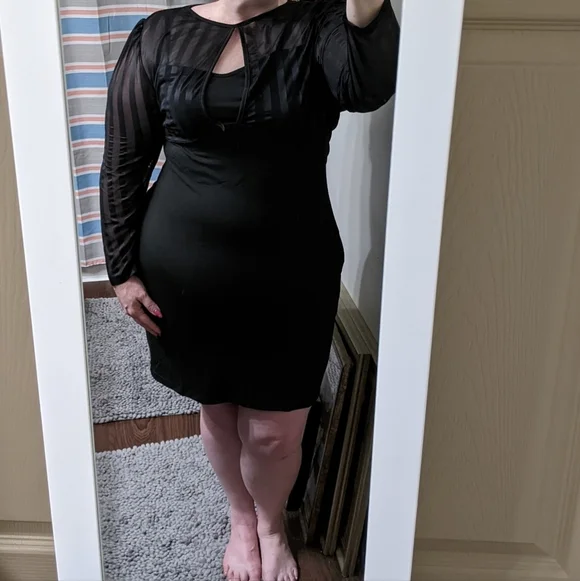 Plus Mesh Panel Cut Out Dress - Picture 8 of 10